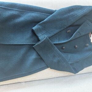 Banana Republic Dark Teal Double-Breasted Coat